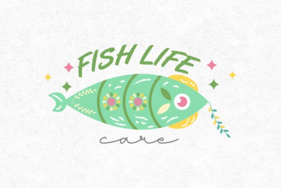 Fish Life Care Floral SVG Design
