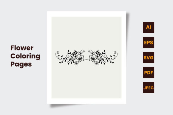 Floral and Flower Coloring Book