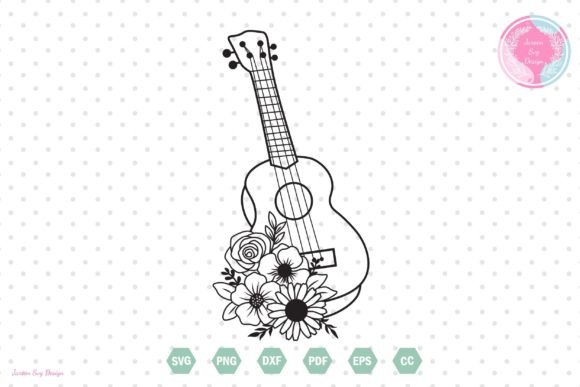 Floral Guitar, Flower Svg