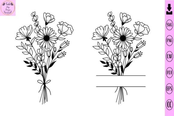 Floral SVG Bouquet Monogram
