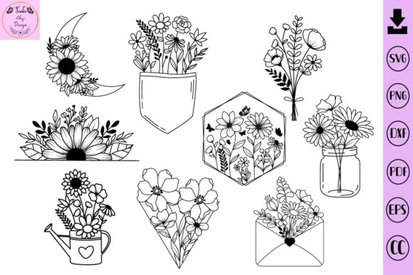 Floral SVG, Flower SVG Bundle
