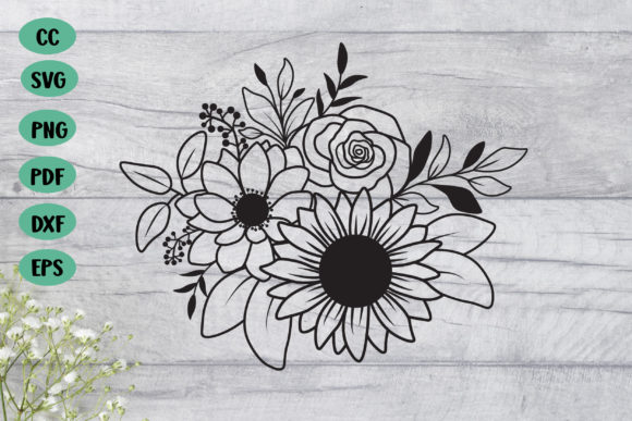 Flower Bouquet SVG Design