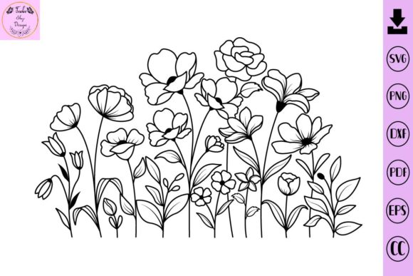 Flower SVG: Blooming Wildflower SVG