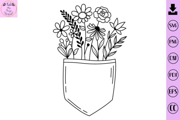 Flower SVG Floral in Pocket SVG