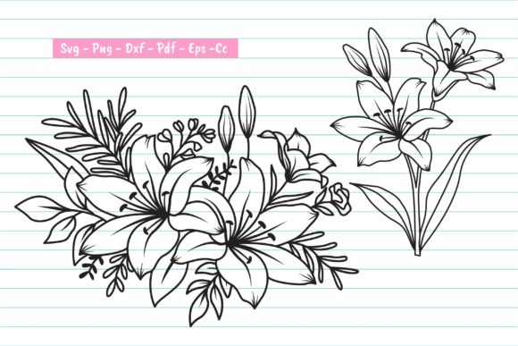 Flower SVG: Lily Wedding SVG Design