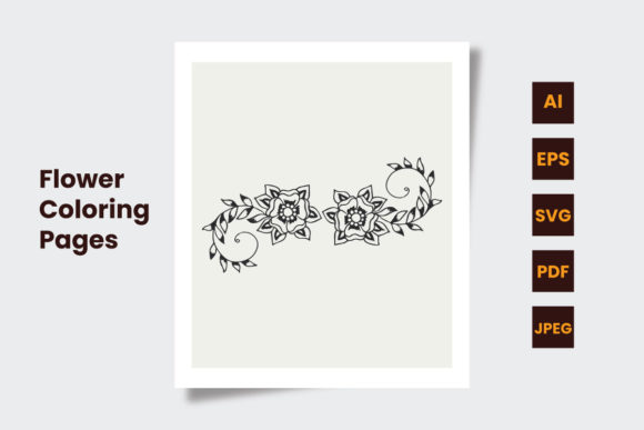 Hand Drawn Floral Coloring Pages