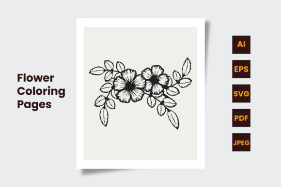 Hand Drawn Flower Coloring Pages