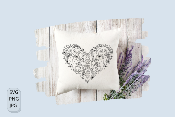 Heart Happy Spring SVG Floral SVG
