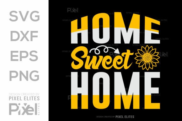 Home Sweet Home SVG Cut File, Flower Svg