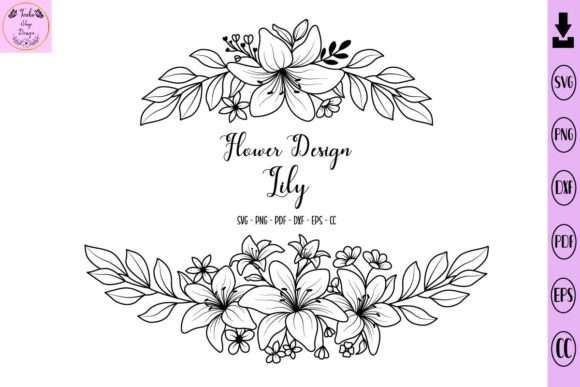 Lily Border Flower SVG Design Review