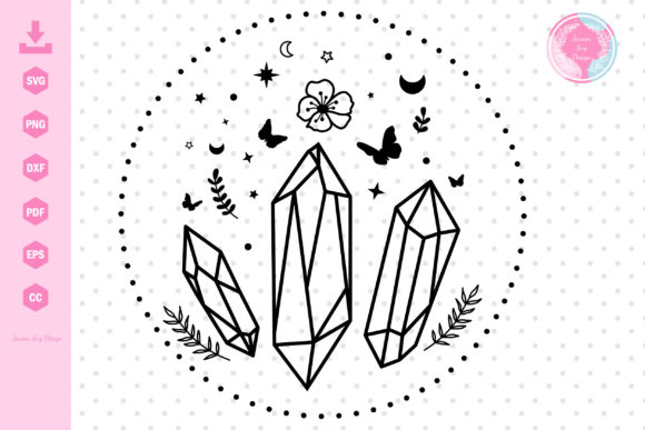 Magic Crystal Floral SVG