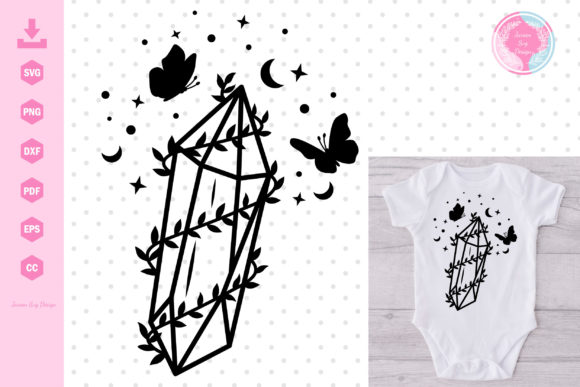 Magic Crystal Floral SVG Crystal Design