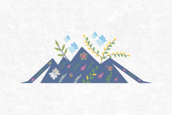 Mountain Floral SVG Sublimation