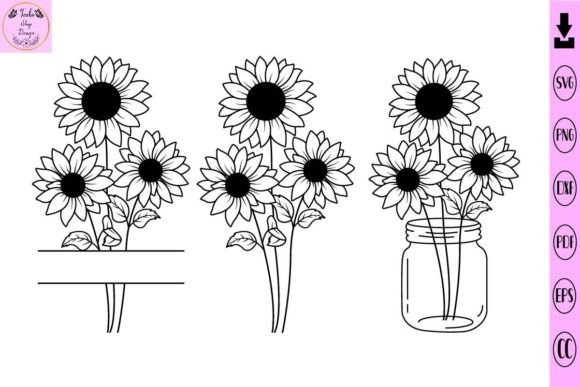 Sunflower SVG, Flower SVG, Floral Bundle